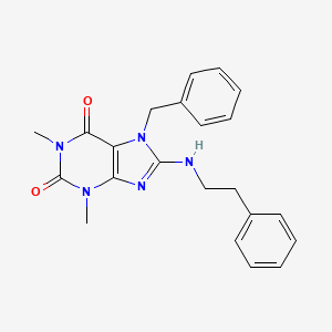 7-benzyl-1,3-dimethyl-8-[(2-phenylethyl)amino]-3,7-dihydro-1H-purine-2,6-dione