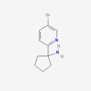 molecular formula C10H13BrN2 B2684376 1-(5-Bromopyridin-2-yl)cyclopentan-1-amine CAS No. 1704082-98-3