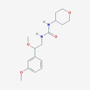 molecular formula C16H24N2O4 B2684377 1-(2-甲氧基-2-(3-甲氧基苯基)乙基)-3-(四氢-2H-吡喃-4-基)脲 CAS No. 2034565-95-0