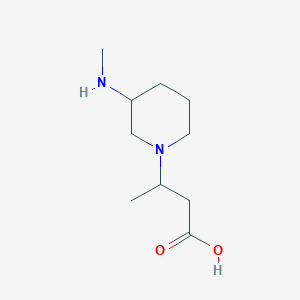 molecular formula C10H20N2O2 B2684381 3-[3-(Methylamino)piperidin-1-yl]butanoic acid CAS No. 1250340-79-4