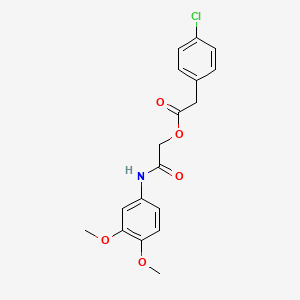 [2-(3,4-Dimethoxyanilino)-2-oxoethyl] 2-(4-chlorophenyl)acetate