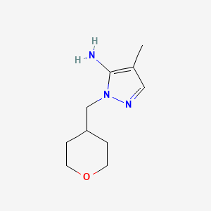 molecular formula C10H17N3O B2684385 4-Methyl-1-(oxan-4-ylmethyl)-1H-pyrazol-5-amine CAS No. 1247556-35-9