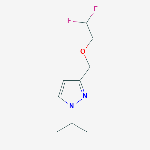 molecular formula C9H14F2N2O B2684388 3-[(2,2-difluoroethoxy)methyl]-1-isopropyl-1H-pyrazole CAS No. 1856073-30-7