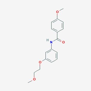 molecular formula C17H19NO4 B268439 4-methoxy-N-[3-(2-methoxyethoxy)phenyl]benzamide 