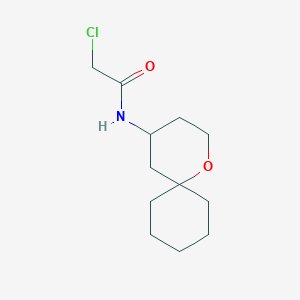 molecular formula C12H20ClNO2 B2684398 2-Chloro-N-(1-oxaspiro[5.5]undecan-4-yl)acetamide CAS No. 2411285-46-4