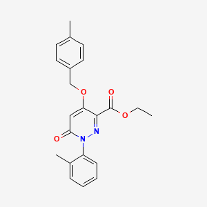 Ethyl 4-((4-methylbenzyl)oxy)-6-oxo-1-(o-tolyl)-1,6-dihydropyridazine-3-carboxylate