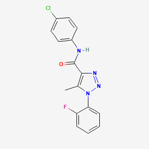 N-(4-chlorophenyl)-1-(2-fluorophenyl)-5-methyltriazole-4-carboxamide