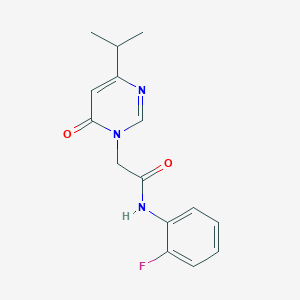 molecular formula C15H16FN3O2 B2684402 N-(2-fluorophenyl)-2-(4-isopropyl-6-oxopyrimidin-1(6H)-yl)acetamide CAS No. 1203157-50-9