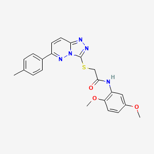 molecular formula C22H21N5O3S B2684407 N-(2,5-二甲氧基苯基)-2-((6-(对甲苯基)-[1,2,4]三唑并[4,3-b]吡啶-3-基)硫)乙酰胺 CAS No. 894063-98-0