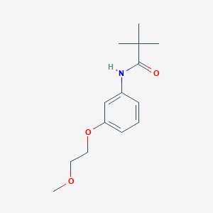 molecular formula C14H21NO3 B268441 N-[3-(2-methoxyethoxy)phenyl]-2,2-dimethylpropanamide 