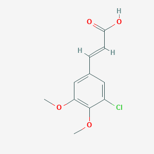 molecular formula C11H11ClO4 B2684417 3-(3-Chloro-4,5-dimethoxyphenyl)prop-2-enoic acid CAS No. 736948-93-9