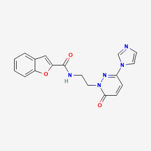 N-(2-(3-(1H-imidazol-1-yl)-6-oxopyridazin-1(6H)-yl)ethyl)benzofuran-2-carboxamide