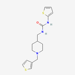 molecular formula C16H21N3OS2 B2684428 1-(噻吩-2-基)-3-((1-(噻吩-3-基甲基哌啶-4-基)甲基)脲 CAS No. 1235015-57-2