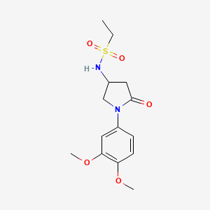 N-(1-(3,4-dimethoxyphenyl)-5-oxopyrrolidin-3-yl)ethanesulfonamide