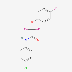 molecular formula C14H9ClF3NO2 B2684438 N-(4-氯苯基)-2,2-二氟-2-(4-氟苯氧基)乙酰胺 CAS No. 338792-33-9