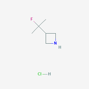 molecular formula C6H13ClFN B2684454 3-(2-Fluoropropan-2-yl)azetidine hydrochloride CAS No. 2377035-95-3