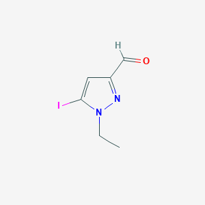 molecular formula C6H7IN2O B2684455 1-ethyl-5-iodo-1H-pyrazole-3-carbaldehyde CAS No. 2226182-74-5