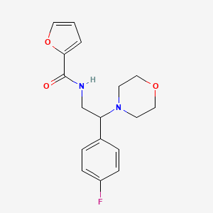 molecular formula C17H19FN2O3 B2684472 N-[2-(4-氟苯基)-2-(吗啉-4-基)乙基]呋喃-2-甲酰胺 CAS No. 941896-74-8