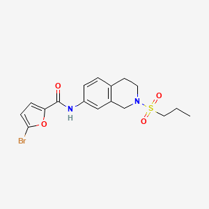 molecular formula C17H19BrN2O4S B2684490 5-溴-N-(2-(丙基磺酰)-1,2,3,4-四氢异喹啉-7-基)呋喃-2-甲酰胺 CAS No. 955233-98-4