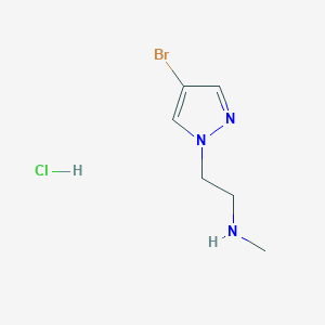 molecular formula C6H11BrClN3 B2684491 [2-(4-bromo-1H-pyrazol-1-yl)ethyl](methyl)amine hydrochloride CAS No. 1909337-61-6