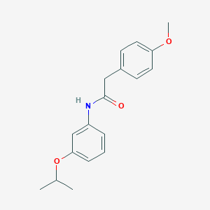 molecular formula C18H21NO3 B268450 N-(3-isopropoxyphenyl)-2-(4-methoxyphenyl)acetamide 