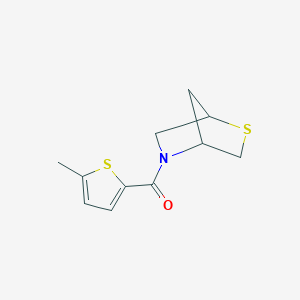 molecular formula C11H13NOS2 B2684505 2-硫代-5-氮杂双环[2.2.1]庚烷-5-基(5-甲硫基噻吩-2-基)甲酮 CAS No. 2034208-60-9