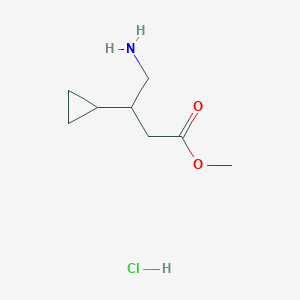 molecular formula C8H16ClNO2 B2684515 Methyl 4-amino-3-cyclopropylbutanoate hydrochloride CAS No. 1955548-80-7