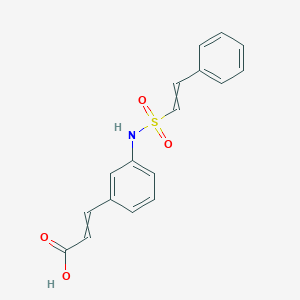 molecular formula C17H15NO4S B2684516 3-[3-(2-Phenylethenesulfonamido)phenyl]prop-2-enoic acid CAS No. 298194-03-3
