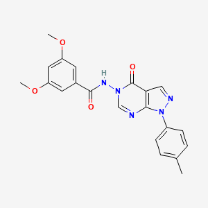 molecular formula C21H19N5O4 B2684517 3,5-dimethoxy-N-(4-oxo-1-(p-tolyl)-1H-pyrazolo[3,4-d]pyrimidin-5(4H)-yl)benzamide CAS No. 900007-91-2