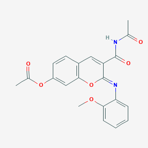 [3-(Acetylcarbamoyl)-2-(2-methoxyphenyl)iminochromen-7-yl] acetate