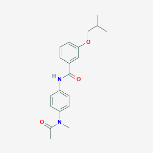 molecular formula C20H24N2O3 B268452 N-{4-[acetyl(methyl)amino]phenyl}-3-isobutoxybenzamide 