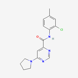 N-(2-chloro-4-methylphenyl)-6-(pyrrolidin-1-yl)pyrimidine-4-carboxamide