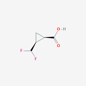 molecular formula C5H6F2O2 B2684524 cis-2-(Difluoromethyl)cyclopropanecarboxylic acid CAS No. 2278284-80-1