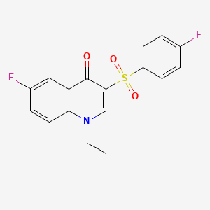 molecular formula C18H15F2NO3S B2684529 6-fluoro-3-((4-fluorophenyl)sulfonyl)-1-propylquinolin-4(1H)-one CAS No. 899214-20-1