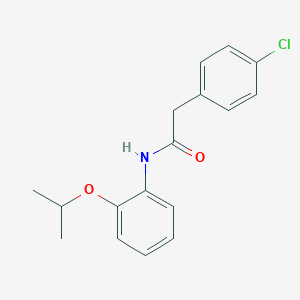 molecular formula C17H18ClNO2 B268453 2-(4-chlorophenyl)-N-(2-isopropoxyphenyl)acetamide 