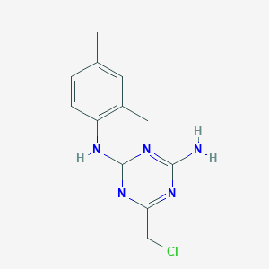 molecular formula C12H14ClN5 B2684530 6-(chloromethyl)-N-(2,4-dimethylphenyl)-1,3,5-triazine-2,4-diamine CAS No. 444081-49-6