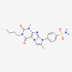 4-(3-Butyl-1,7-dimethyl-2,4-dioxo-1,3,5-trihydro-4-imidazolino[1,2-h]purin-8-y l)benzenesulfonamide