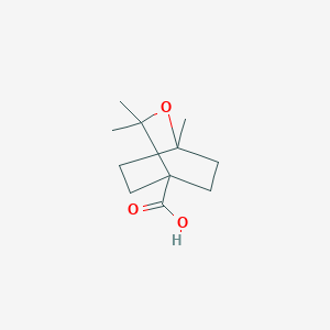 molecular formula C11H18O3 B2684539 1,3,3-Trimethyl-2-oxabicyclo[2.2.2]octane-4-carboxylic acid CAS No. 2243512-23-2