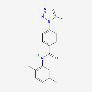 molecular formula C18H18N4O B2684544 N-(2,5-dimethylphenyl)-4-(5-methyl-1H-1,2,3-triazol-1-yl)benzamide CAS No. 915910-85-9