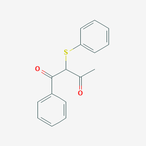 molecular formula C16H14O2S B2684548 1-PHENYL-2-(PHENYLSULFANYL)BUTANE-1,3-DIONE CAS No. 28195-11-1