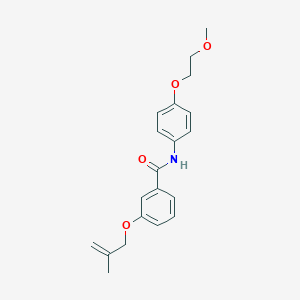 molecular formula C20H23NO4 B268455 N-[4-(2-methoxyethoxy)phenyl]-3-[(2-methylprop-2-en-1-yl)oxy]benzamide 