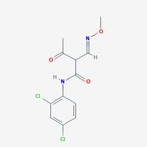 molecular formula C12H12Cl2N2O3 B2684556 N-(2,4-dichlorophenyl)-2-[(methoxyimino)methyl]-3-oxobutanamide CAS No. 320418-19-7