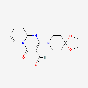 molecular formula C16H17N3O4 B2684582 2-(1,4-dioxa-8-azaspiro[4.5]dec-8-yl)-4-oxo-4H-pyrido[1,2-a]pyrimidine-3-carbaldehyde CAS No. 686300-74-3