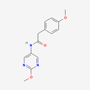molecular formula C14H15N3O3 B2684588 2-(4-methoxyphenyl)-N-(2-methoxypyrimidin-5-yl)acetamide CAS No. 1421481-17-5