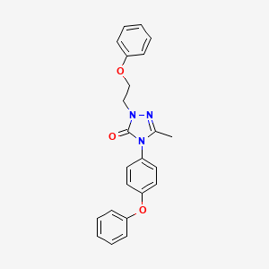 molecular formula C23H21N3O3 B2684590 5-methyl-2-(2-phenoxyethyl)-4-(4-phenoxyphenyl)-2,4-dihydro-3H-1,2,4-triazol-3-one CAS No. 860784-89-0