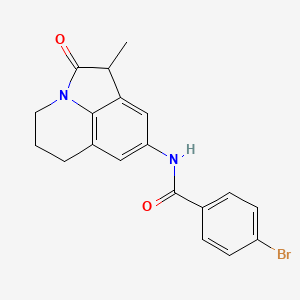 4-bromo-N-(1-methyl-2-oxo-2,4,5,6-tetrahydro-1H-pyrrolo[3,2,1-ij]quinolin-8-yl)benzamide
