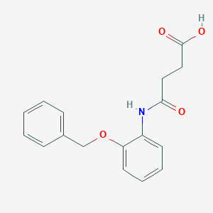 molecular formula C17H17NO4 B268460 4-{[2-(Benzyloxy)phenyl]amino}-4-oxobutanoic acid 