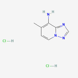 molecular formula C7H10Cl2N4 B2684602 7-methyl-[1,2,4]triazolo[1,5-a]pyridin-8-amine dihydrochloride CAS No. 2490418-56-7