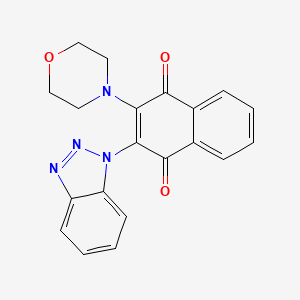 2-(1H-1,2,3-benzotriazol-1-yl)-3-(morpholin-4-yl)-1,4-dihydronaphthalene-1,4-dione