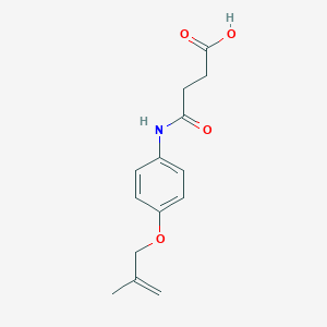 molecular formula C14H17NO4 B268461 4-{4-[(2-Methyl-2-propenyl)oxy]anilino}-4-oxobutanoic acid 